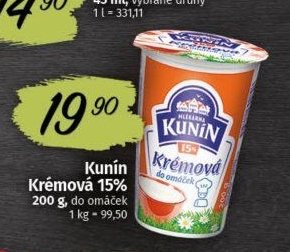 Kunín Krémová 15%