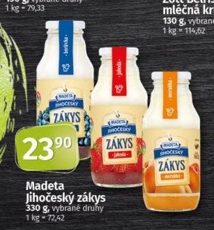 Madeta Jihočeský zákys