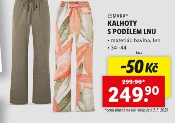 ESMARA KALHOTY S PODÍLEM LNU