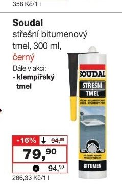 Soudal střešní bitumenový tmel