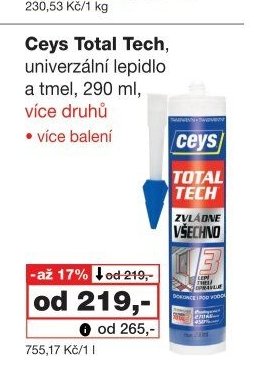 Ceys Total Tech lepidlo a tmel