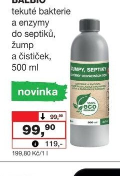 BALBIO tekuté bakterie do septiků