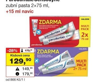 Parodontax/Sensodyne zubní pasta