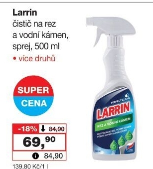Čistič na rez a vodní kámen ve spreji Larrin