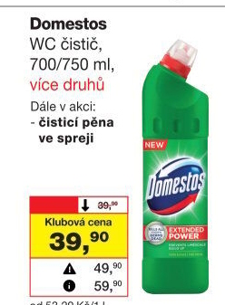 Čistič WC gelový Domestos