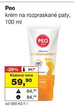 Krém regenerační na rozpraskané paty Peo Astrid