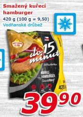 Hamburger kuřecí smažený mražený Vodňanské kuře