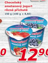 Jogurt smetanový ochucený Choceňský