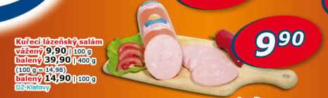 Kuřecí lázeňský salám DZ Klatovy