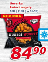 Kuřecí nugetky mražené Street Food Severka