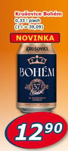 Pivo světlý ležák Bohém Krušovice