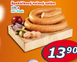 Špekáčkový salám točený Maso uzeniny Písek