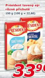 Tavené sýry Président