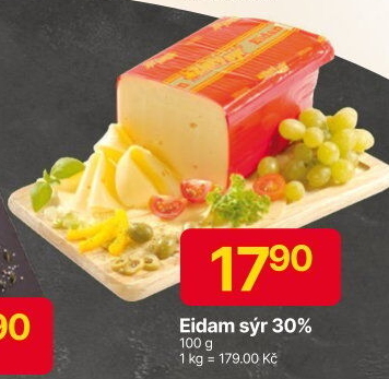 Sýr Eidam 30% Zlatý sýr Milkpol