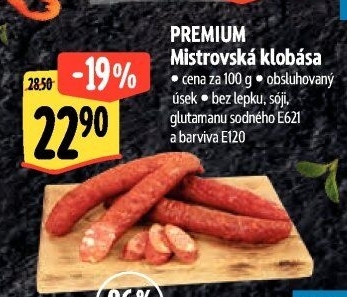 Klobása mistrovská Premium