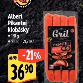 Klobása pikantní Albert Gril