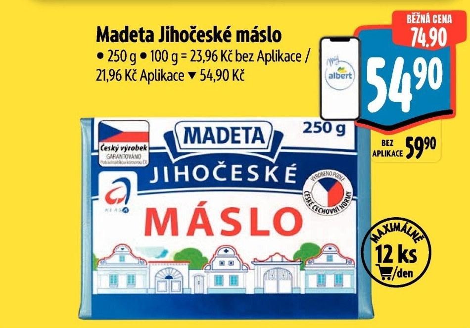 Máslo Jihočeské Madeta