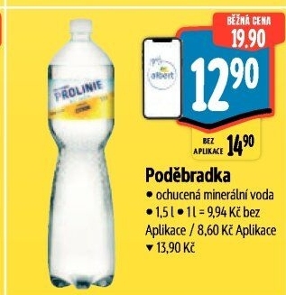 Ochucená voda Poděbradka