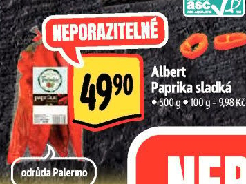 Paprika červená Albert