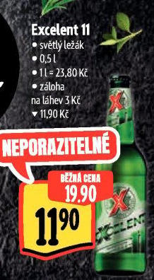 Pivo světlý ležák 11° Excelent