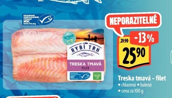 Treska tmavá filety Albert