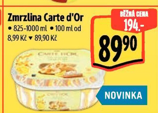 Zmrzlina ve vaničce Carte D'