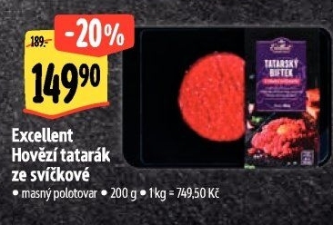 Hovězí tatarák ze svíčkové Albert Excellent