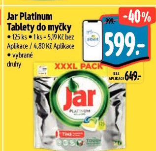 Kapsle do myčky Platinum Jar