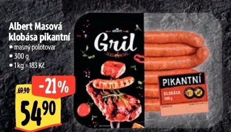 Klobása pikantní Albert Gril
