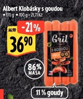Klobása s goudou Albert Gril