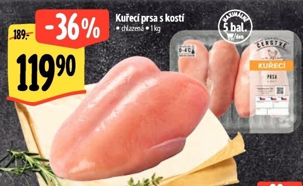 Kuřecí prsa s kostí Albert