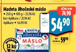 Máslo Jihočeské Madeta