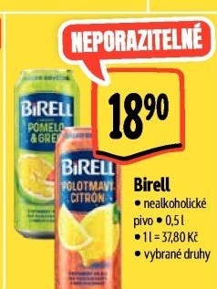 Nealkoholické pivo ochucené Birell
