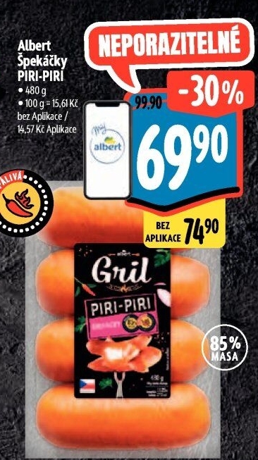 Špekáčky Piri-Piri Albert Gril