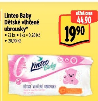 Vlhčené ubrousky dětské Linteo Baby