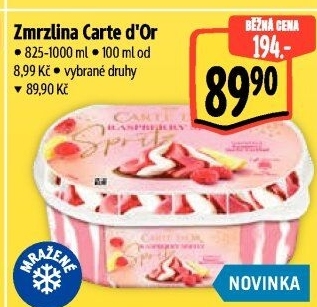 Zmrzlina ve vaničce Carte D'