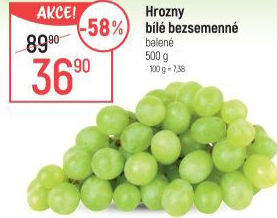 Hrozny bílé bezsemenné