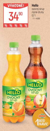 Sirup ovocný Hello
