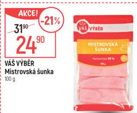 Šunka dušená Mistrovská Váš Výběr