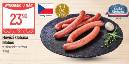 Hovězí klobása Globus