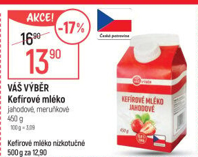 Kefírové mléko ochucené Váš výběr