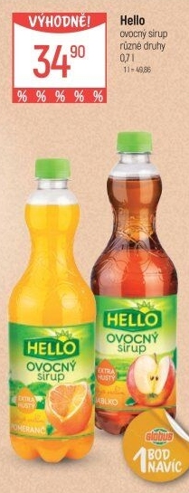 Sirup ovocný Hello