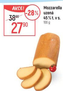 Sýr Mozzarella cihla uzená 45%