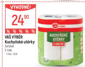 Utěrky kuchyňské 3vrstvé Váš Výběr