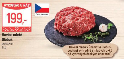 Hovězí mleté maso Globus