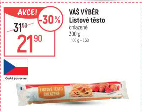 Listové těsto Váš Výběr