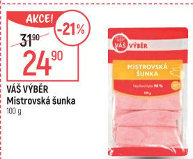 Šunka dušená Mistrovská Váš Výběr