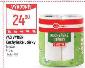 Utěrky kuchyňské 3vrstvé Váš Výběr