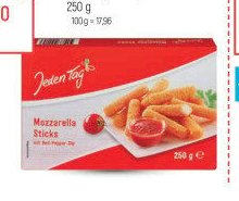 Jeden Tag Mozzarellové tyčinky s dipem