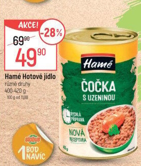 Čočka s klobásou Hamé - konzerva